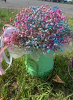 композиция из цветной гипсофилы